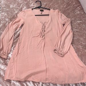 Casual dress with tie up detail